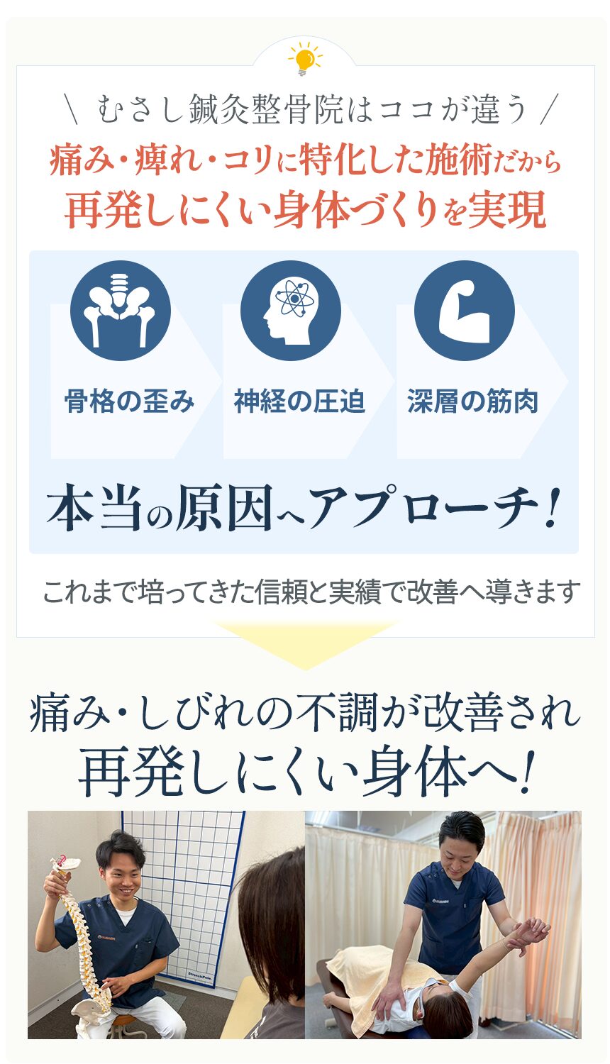 むさし鍼灸整骨院の強み